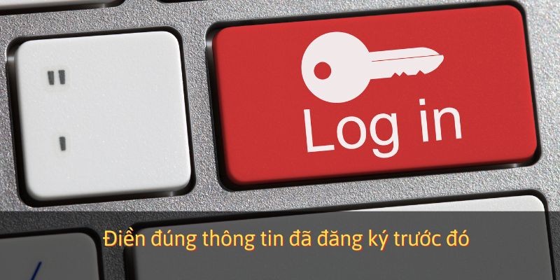 Điền đúng thông tin đã đăng ký trước đó
